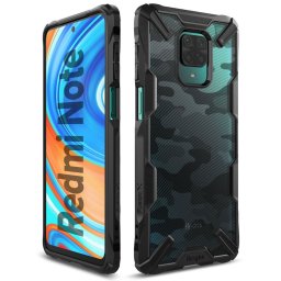 Силиконов калъф кейс Ringke FUSION X ,За Xiaomi Redmi Note 9 Pro / Note 9S, черен Camo