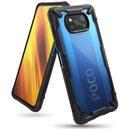 Силиконов калъф кейс Ringke FUSION X ,За Xiaomi Poco X3 NFC, черен