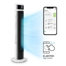 Klarstein Icetower Smart, свободно стоящ вентилатор, 45 вата, управление през апликация (ACO14-IcetowerSmart)