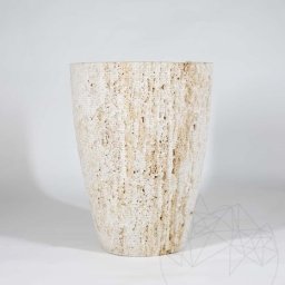 Саксия за цветя Романо от цепен травертин Класик 40 x 30 x 30 см