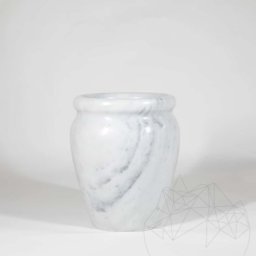 Римска ваза от бял мрамор 30 x 25 x 25 см