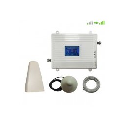 Усилвател за GSM сигнал, трибандов, 900/1800/2100MHz, GSM, DSC, WCDMA, 2G, 3G, 4G, до 1000 кв.м.