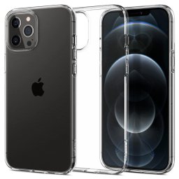 Силиконов калъф кейс Spigen Liquid Crystal за iPhone 12 / iPhone 12 Pro, прозрачен