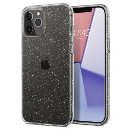 Силиконов калъф кейс Spigen Liquid Crystal Glitter за iPhone 12 / iPhone 12 Pro, прозрачен