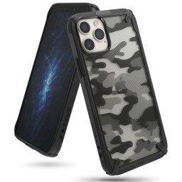 Силиконов калъф кейс Ringke FUSION X, За iPhone 12 / iPhone 12 Pro, Черен Camo