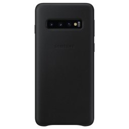 Оригинален гръб Leather Cover за Samsung Galaxy S10 - Черен