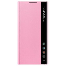 Оригинален калъф Clear View case за Samsung Galaxy Note 10 - Розов