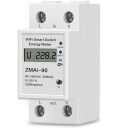 WiFi Енергометър Еднофазов Цифров Превключвател 60А 12kW