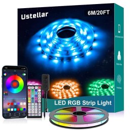 Музикална RGB LED Лента Ustellar Bluetooth+IR 12м/20м/40м