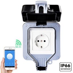 WiFi водоустойчив Контакт за открит външен монтаж 16A IP66