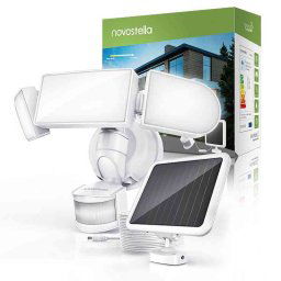 Триглав LED Прожектор Novostella със Соларен Панел и Сензор за Движение