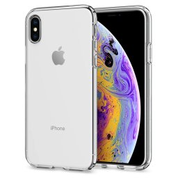 Силиконов калъф кейс Spigen Liquid Crystal за iPhone XS / iPhone X прозрачен