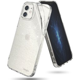 Силиконов калъф кейс Ringke Air GLITTER, За iPhone 12 mini, Прозрачен