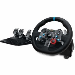 Волан с педали Logitech G29 Driving Force (941-000112), PC, PS3/PS4/PS5, състезателен модел, 900 градуса на завъртане, черен