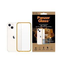 Гръб PanzerGlass за iPhone 13, ClearCase - Оранжева рамка
