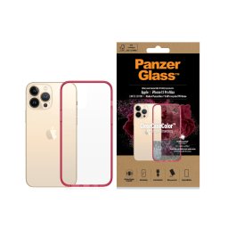Гръб PanzerGlass за iPhone 13 Pro Max, ClearCase - Червена рамка