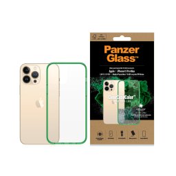 Гръб PanzerGlass за iPhone 13 Pro Max, ClearCase - Зелена рамка