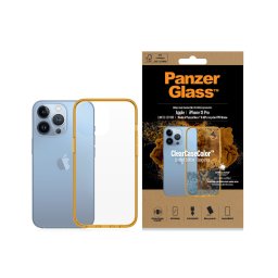 Гръб PanzerGlass за iPhone 13 Pro, ClearCase - Оранжева рамка