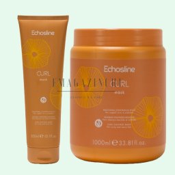 EchosLine Маска за къдрави коси с мед и арган 300 / 1000 мл. Curl mask
