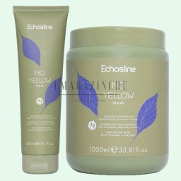 EchosLine Маска против жълтеене за руси,обезцветени и сиви коси 300 / 1000 мл. No Yellow mask