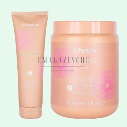EchosLine Дисциплинираща веган маска с какао и арган 300 / 1000 мл. Discipline Anti-frizz mask