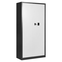 Метален шкаф RFG DZX022/RAL7016/WHITE, 2x рафтове, прахово боядисан, метален, електронно заключване, графит/бял