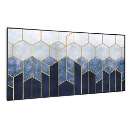 Klarstein Wonderwall Air Art Smart, инфрачервен отоплител, синя линия, 120 х 60 см, 700 W (HTR10-WAASm700WBlLnB)