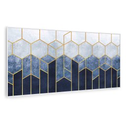 Klarstein Wonderwall Air Art Smart, инфрачервен отоплител, синя линия, 120 х 60 см, 700 W (HTR10-WAASm700WBlLnB)