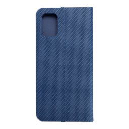 Страничен калъф тип тефтер Luna Carbon за Samsung A71, Син