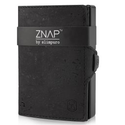 Slimpuro ZNAP, тънък портфейл, 12 карти, преградка за монети, 8,9 х 1,8 х 6,3 см. (Ш х В х Д), RFID защита (EL-VEMN-LCMZ)