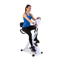 Capital Sports Azura Full Body Comfort домашен велоергометър, 7,5 кг маховик, ремъчен задвижващ механизъм (FIT4-AzuraComSlvr)