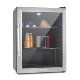 Klarstein Beersafe L, 60-литров хладилник, енергиен клас E, стъклена врата, неръждаема стомана (HEA-Beersafe-XL)