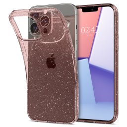 Силиконов калъф кейс Spigen Liquid Crystal Glitter за iPhone 13 Pro Max, Розов