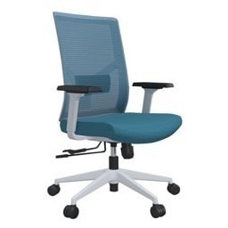 Работен стол RFG Snow W, до 120кг. макс тегло, дамаска, лумбална упора, син
