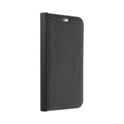 Страничен калъф тип тефтер Luna Carbon за Xiaomi Redmi Note 10 / 10s, Черен