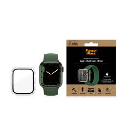 Стъклен протектор за часовник със силиконова рамка PanzerGlass за Apple watch Series 7, 41 mm, AntiBacteria - Прозрачна рамка, 119588