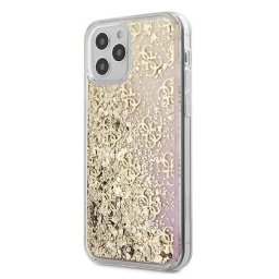 Силиконов калъф кейс Guess GUHCP12LLG4GGPIGO iPhone 12 Pro Max, Gold Gradient Liquid Glitter