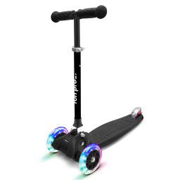 Fun pro Детска тротинетка ONE Deluxe 3-6 години LED колела сгъваем до 50 кг регулируема височина (XZ-PS1T-T9DD)
