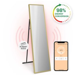 Klarstein La Palma 900 smart, Интелигентен инфрачервен отоплител, 40x160cm, 900W, Стойка за огледало (HTR10-LaPalma900Gd)