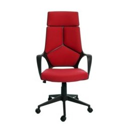 Директорски стол Force Black, дамаска, червен