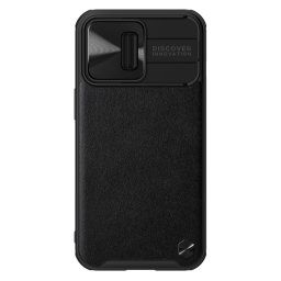 Гръб Nillkin leather camshield за Iphone 13 Pro - Черен,