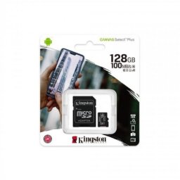 Карта памет с адаптер Kingston MicroSDXC 128GB 100MB/s Read
