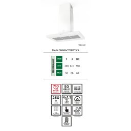 Faber STILO COMFORT ISOLA WH MATT A90 Островен аспиратор