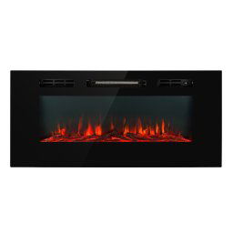 Klarstein Galeras, електрическа камина за стена и вграждане, 1800 W, LED, 3 цвята, таймер (GDW24-Galeras102B)