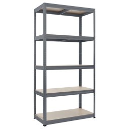 Метален стелаж модел Memo-Star 180x90x45 см, до 350 кг на рафт - сив