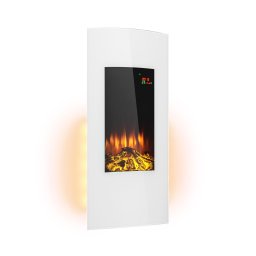 Klarstein Lamington, електрическа камина, 2000 W, LED пламък, нагревател за въздух, таймер, осветление (GDW24-LamingtonW)
