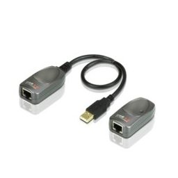 Удължител Aten UCE260, до 60 м, RJ45, USB A(м) към USB А(ж), черен
