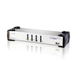KVM суич Aten CS1744C-AT, 2x USB Type A (ж), 2x HDB-15 (ж), 2x Mini Stereo Jack (ж) към 4x SPHD-15 (м), 4x SPHD-15 (ж)