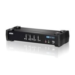 KVM суич Aten CS1764A-AT, 2x USB Type A (ж), 1x DVI-I (ж), 2x Mini Stereo Jack (ж), 2x Mini Stereo Jack (ж) към 4x USB Type B (ж), 4x DVI-I (ж), 4x Mini Stereo Jack, 4x Mini Stereo Jack (ж)