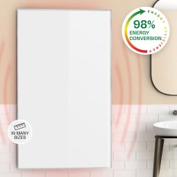 Klarstein Wonderwall Air 60, инфрачервен нагревател, 101 х 60 см, 600 W, монтиран на стена, дистанционно управление, бял (ACO10-WonderW-60)